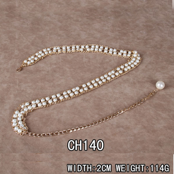 pearl chain belt
